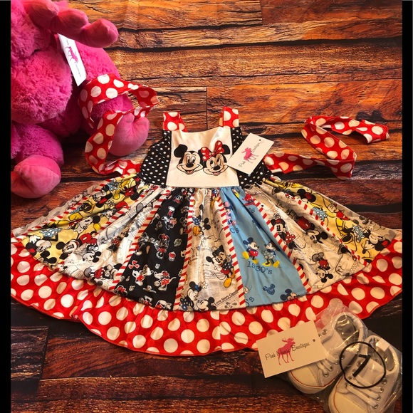 Mickey Minnie Mouse Girls Boutique Twirl Dress